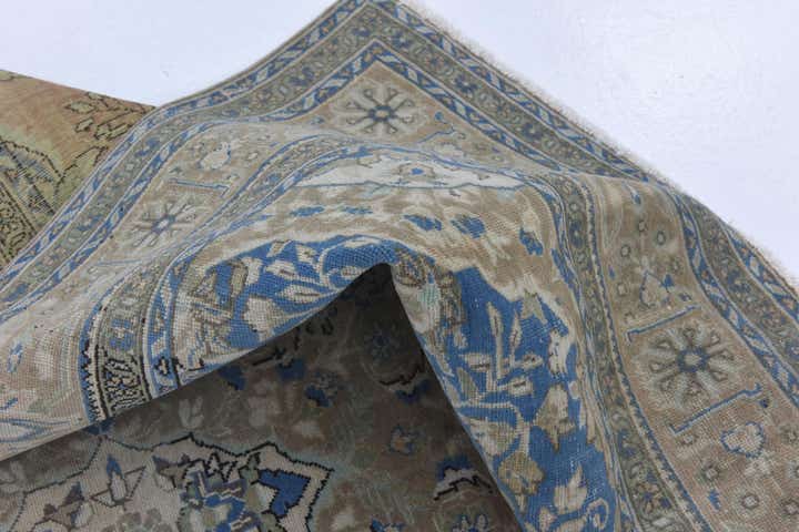 7' 1 x 10' 1 Hand Knotted Ultra Vintage Persian Wool Rug