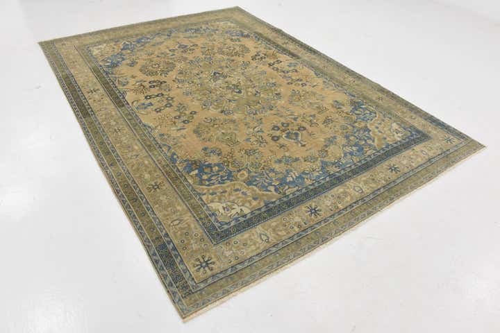 7' 1 x 10' 1 Hand Knotted Ultra Vintage Persian Wool Rug