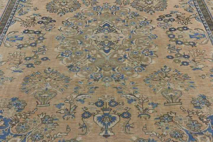 7' 1 x 10' 1 Hand Knotted Ultra Vintage Persian Wool Rug
