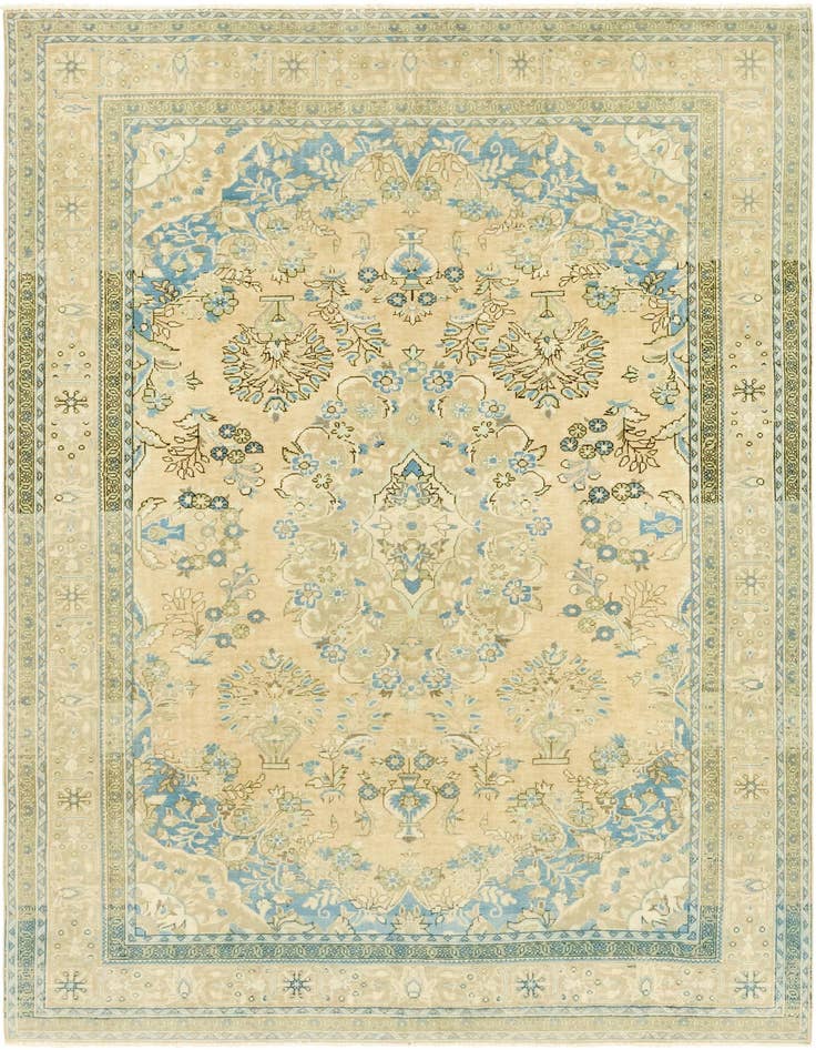 Detail image of 7' 1 x 10' 1 Hand Knotted Ultra Vintage Persian Wool Rug