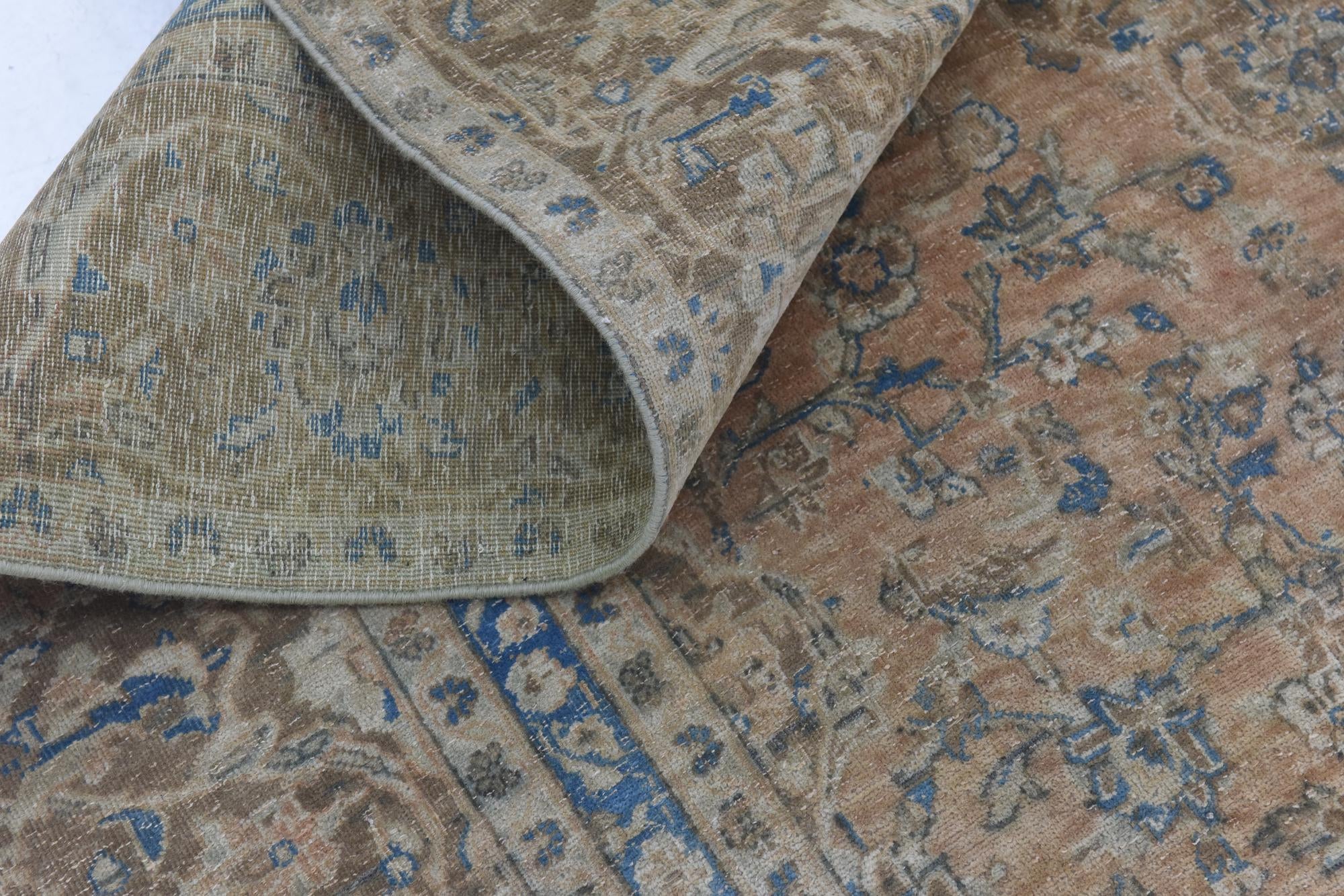 7' x 11' 2 Hand Knotted Ultra Vintage Persian Wool Rug