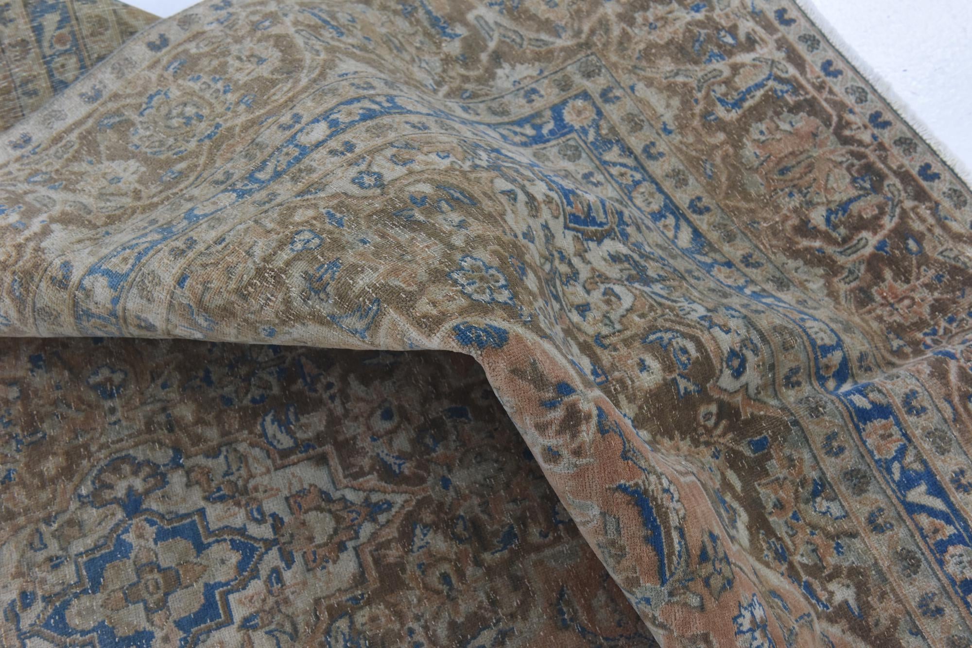 7' x 11' 2 Hand Knotted Ultra Vintage Persian Wool Rug