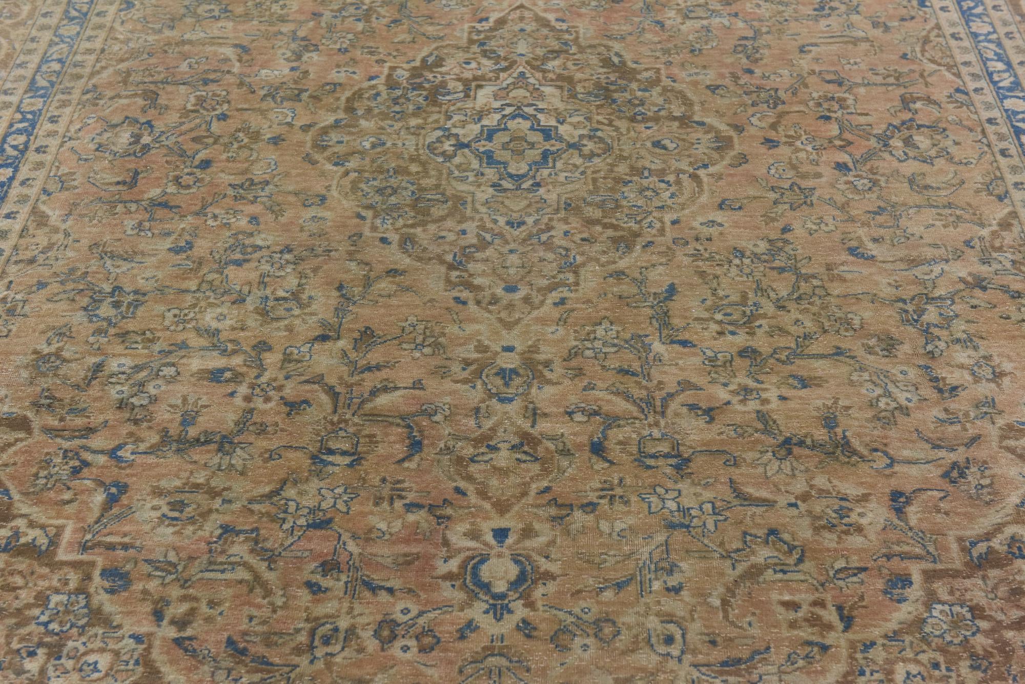 7' x 11' 2 Hand Knotted Ultra Vintage Persian Wool Rug