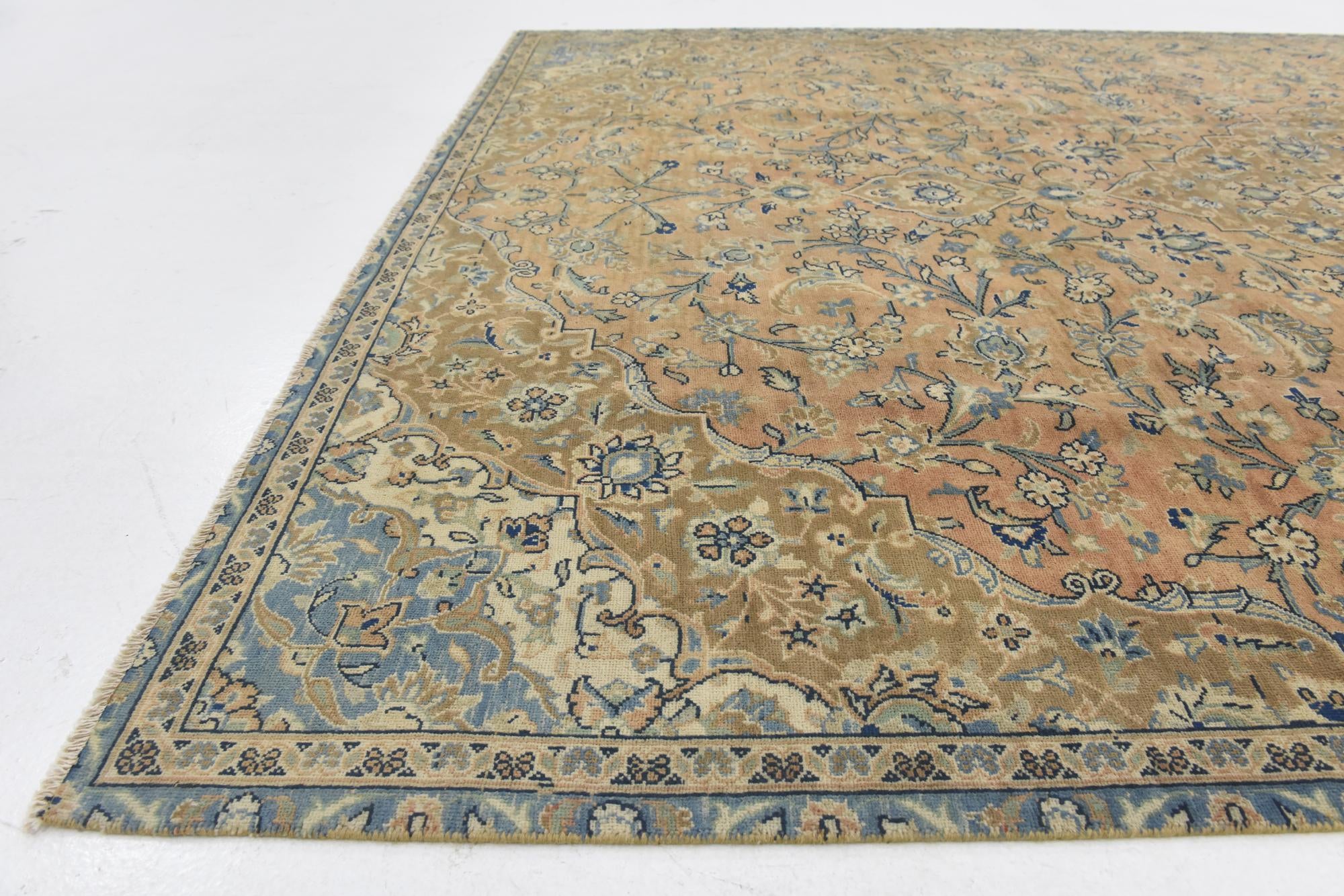 6' 9 x 11' 5 Hand Knotted Ultra Vintage Persian Wool Rug