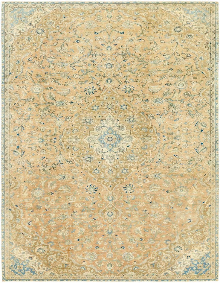 Detail image of 6' 9 x 11' 5 Hand Knotted Ultra Vintage Persian Wool Rug