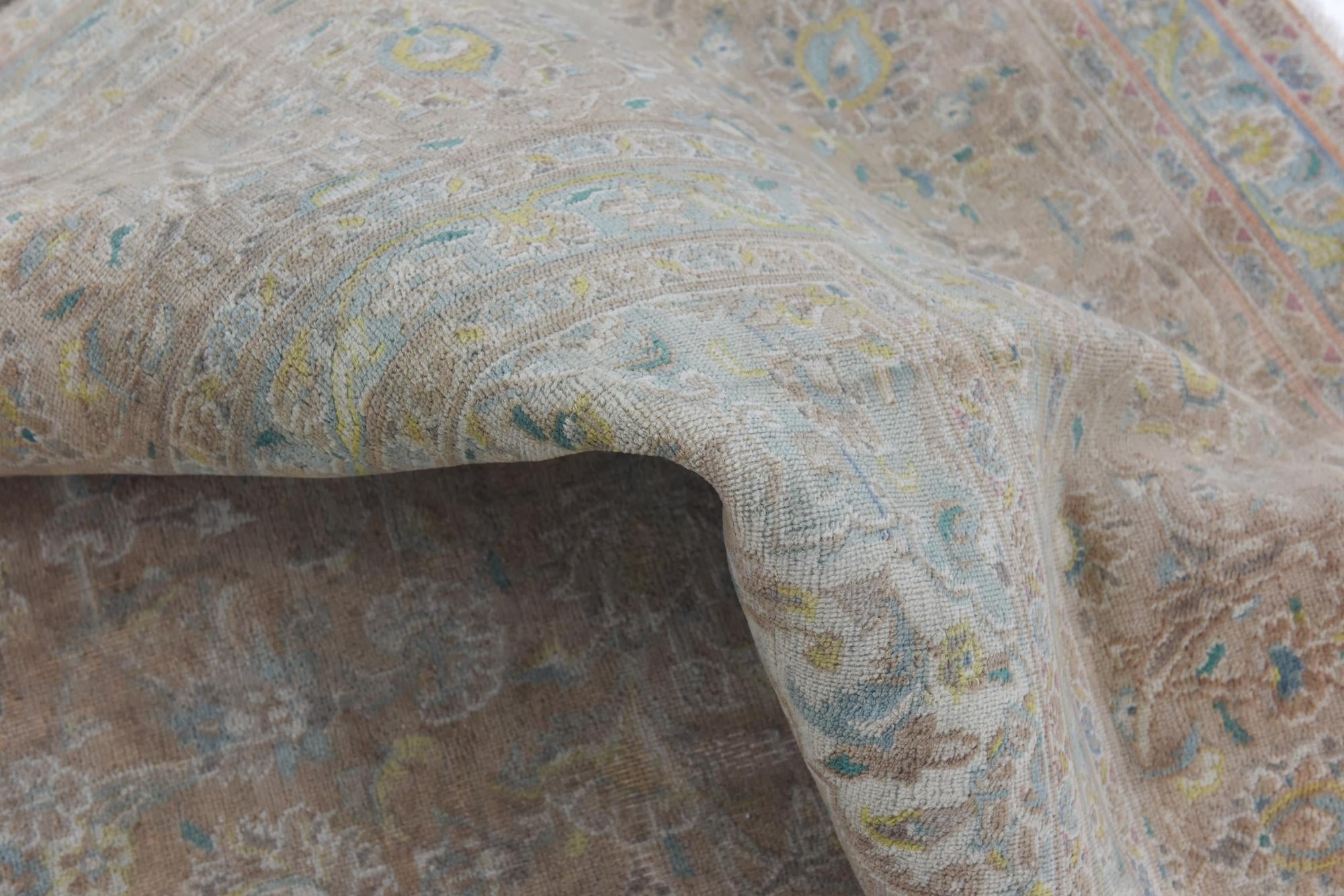9' 7 x 12' 6 Hand Knotted Ultra Vintage Persian Wool Rug