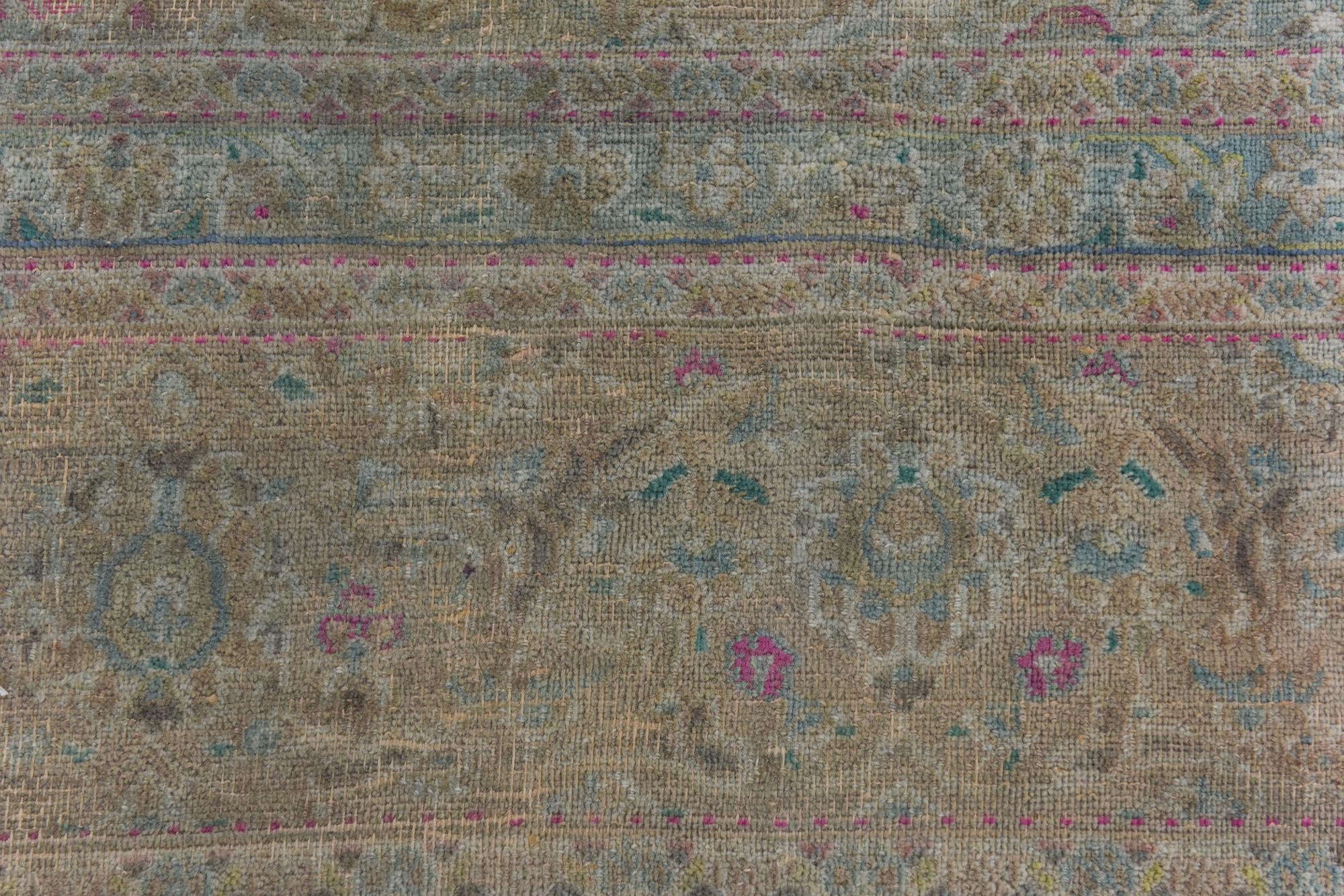 9' 7 x 12' 6 Hand Knotted Ultra Vintage Persian Wool Rug