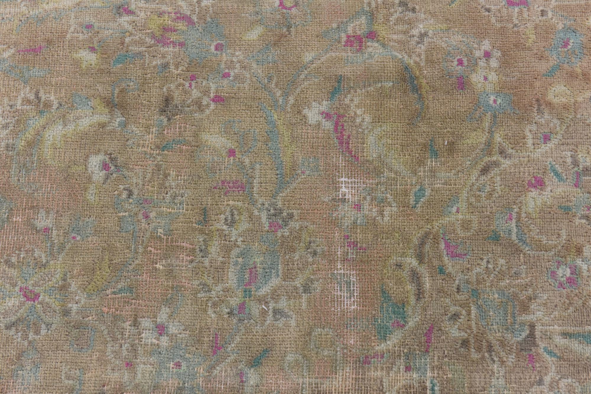 9' 7 x 12' 6 Hand Knotted Ultra Vintage Persian Wool Rug
