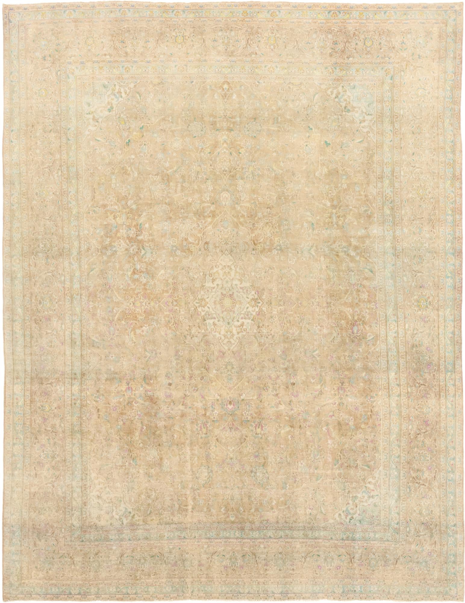 9' 7 x 12' 6 Hand Knotted Ultra Vintage Persian Wool Rug
