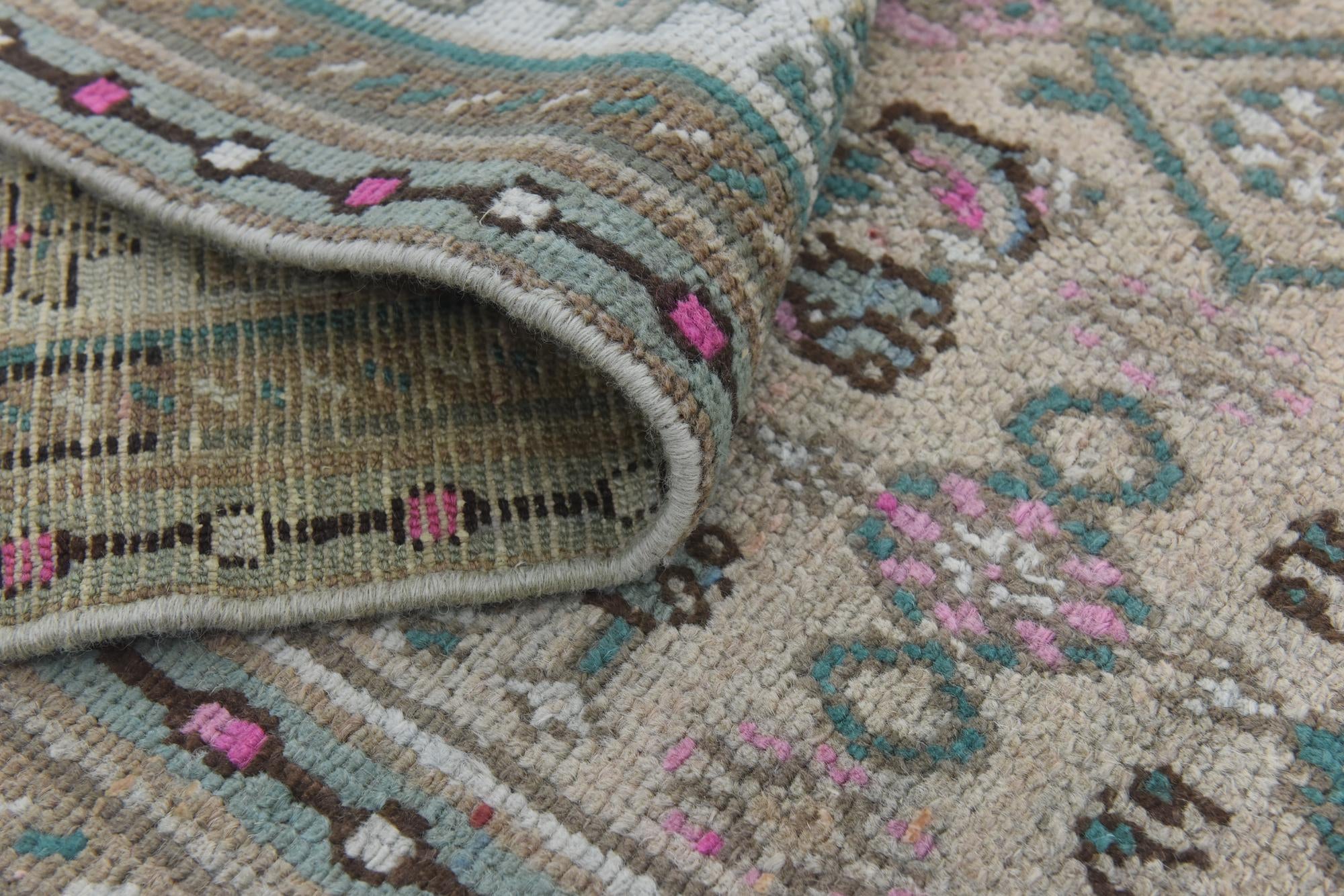 6' 8 x 9' 6 Hand Knotted Ultra Vintage Persian Wool Rug