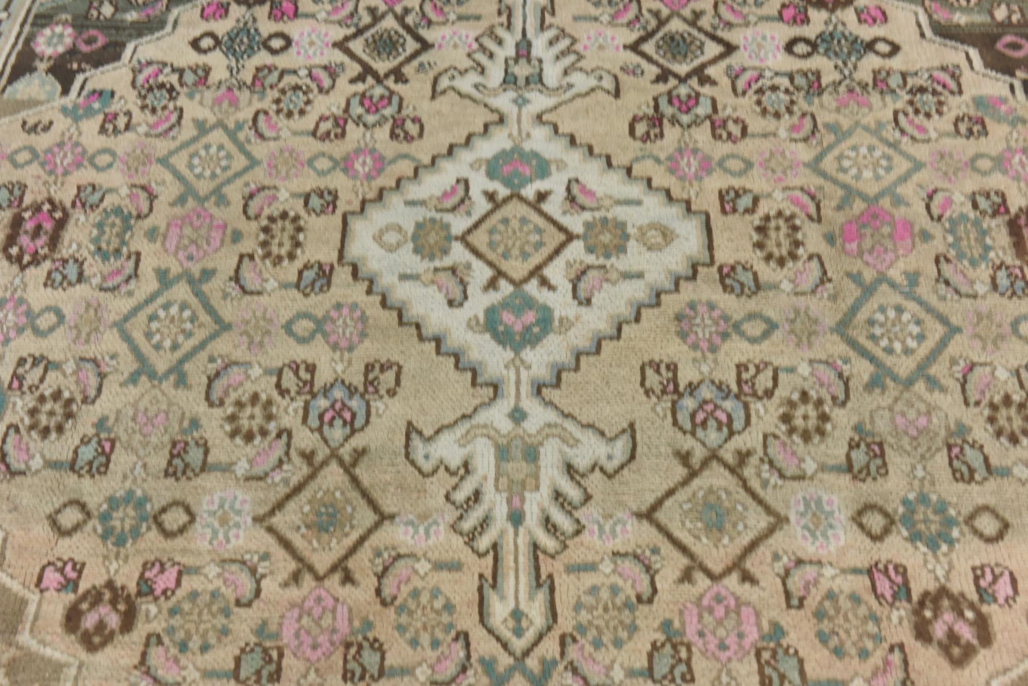 6' 8 x 9' 6 Hand Knotted Ultra Vintage Persian Wool Rug