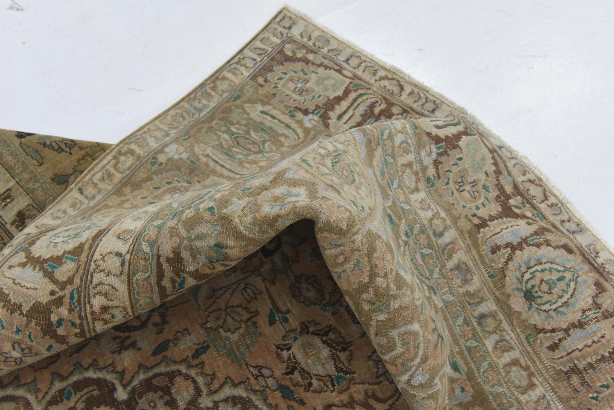 9' 2 x 12' 3 Hand Knotted Ultra Vintage Persian Wool Rug