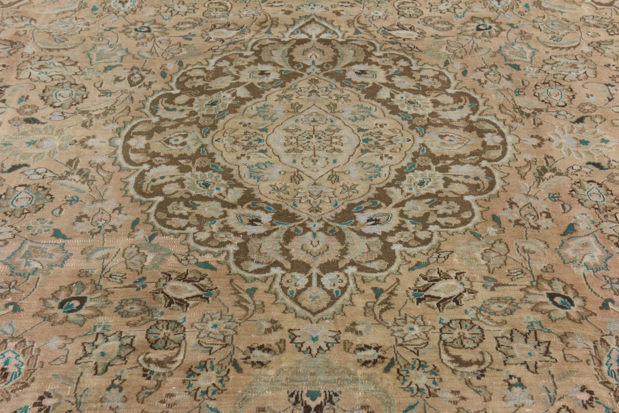 9' 2 x 12' 3 Hand Knotted Ultra Vintage Persian Wool Rug