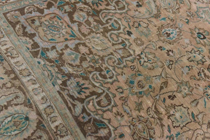 Detail image of 9' 2 x 12' 3 Hand Knotted Ultra Vintage Persian Wool Rug
