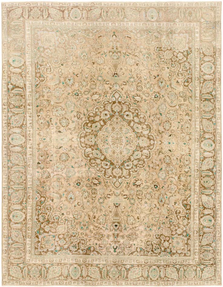 Detail image of 9' 2 x 12' 3 Hand Knotted Ultra Vintage Persian Wool Rug