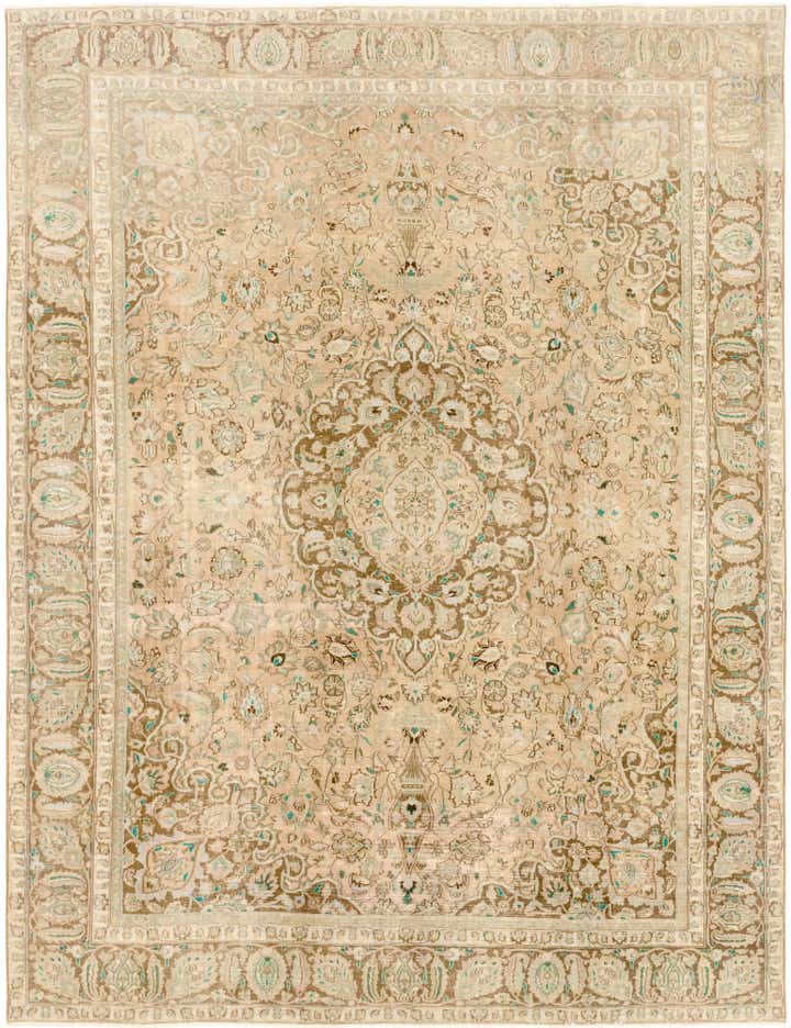 9' 2 x 12' 3 Hand Knotted Ultra Vintage Persian Wool Rug