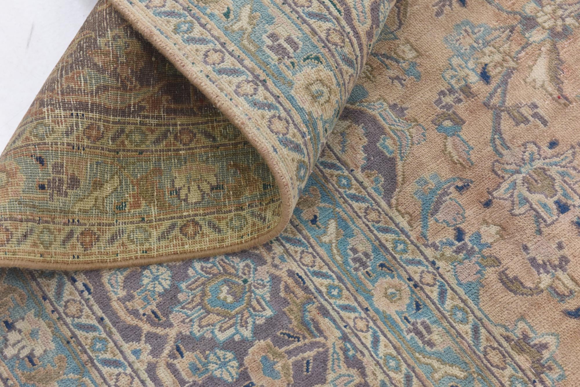 9' 4 x 12' 6 Hand Knotted Ultra Vintage Persian Wool Rug