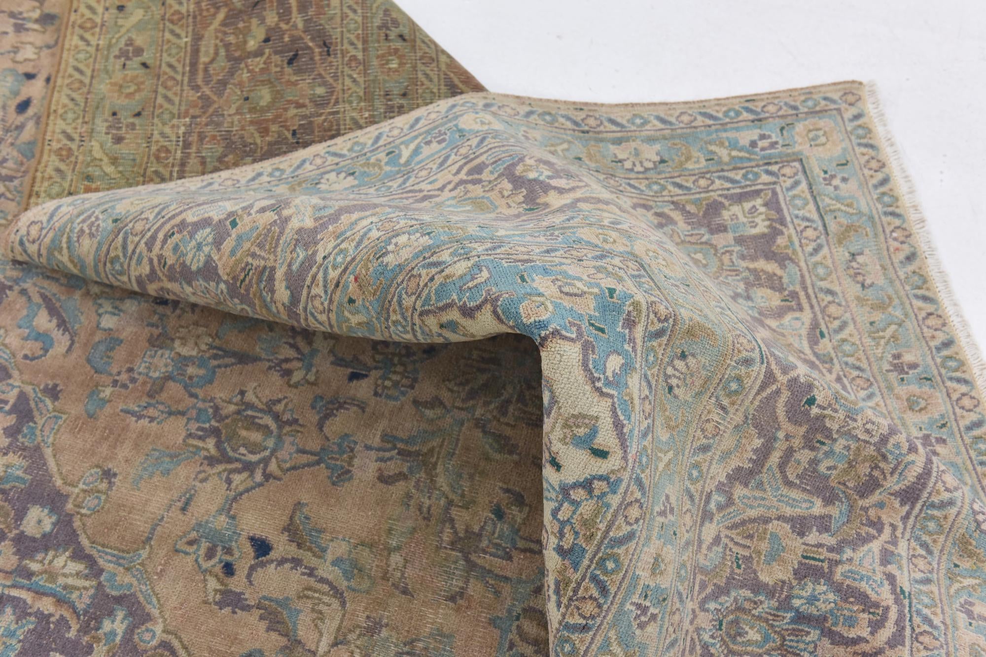 9' 4 x 12' 6 Hand Knotted Ultra Vintage Persian Wool Rug