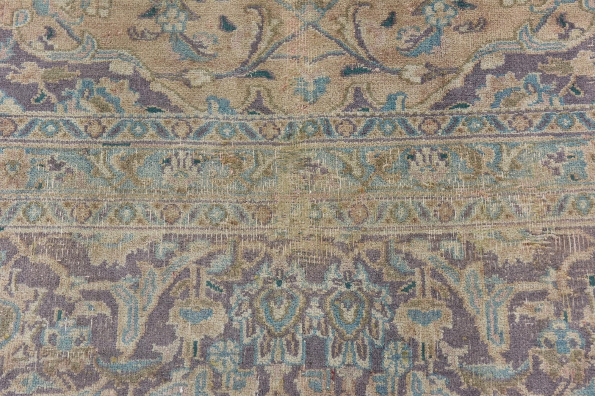 9' 4 x 12' 6 Hand Knotted Ultra Vintage Persian Wool Rug