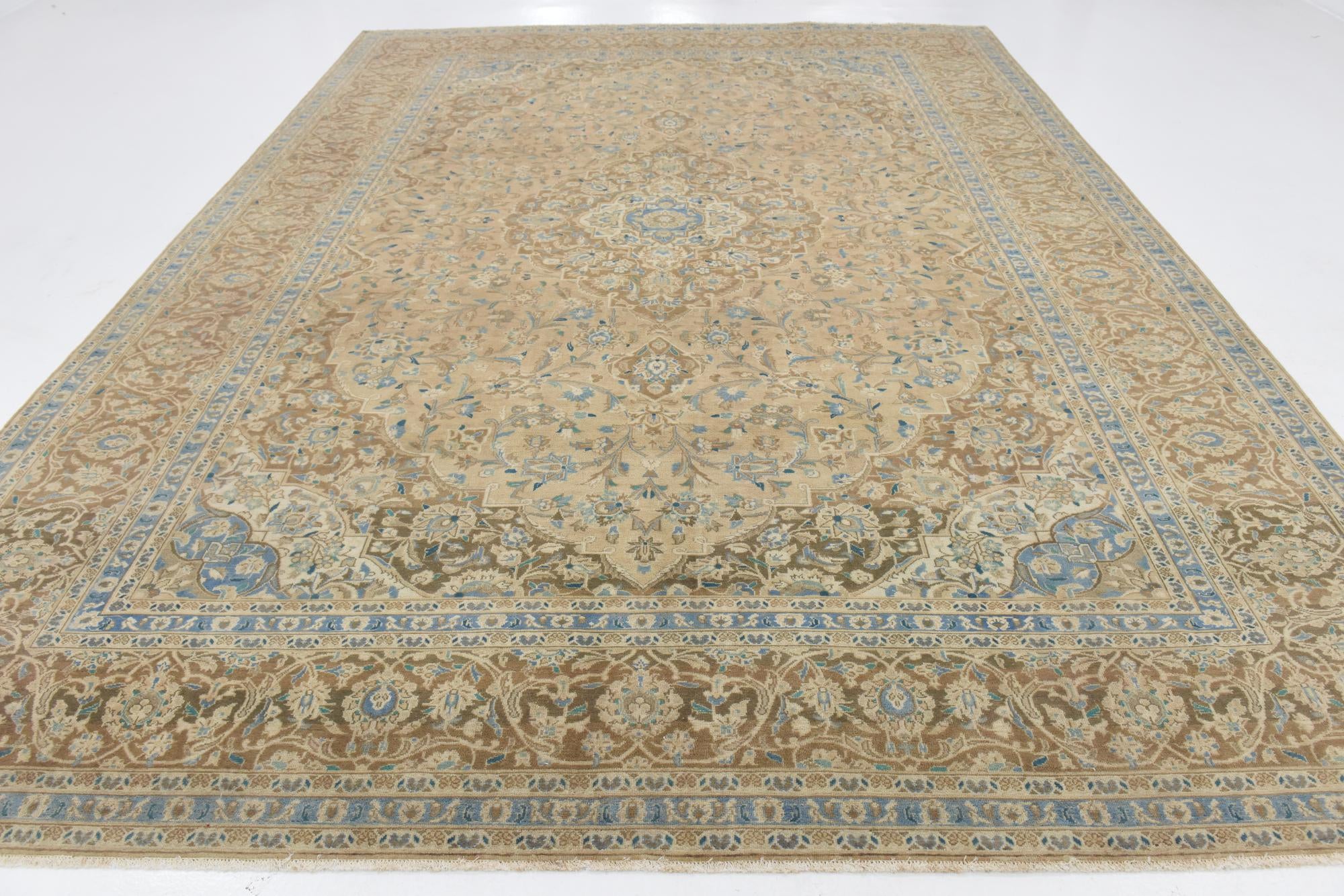 10' x 13' 6 Hand Knotted Ultra Vintage Persian Wool Rug