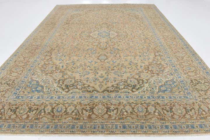 10' x 13' 6 Hand Knotted Ultra Vintage Persian Wool Rug