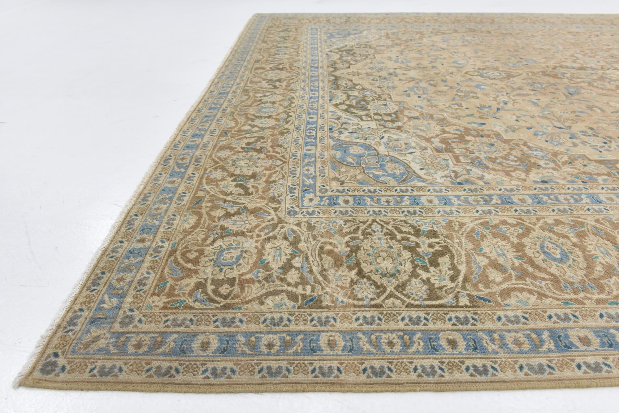 10' x 13' 6 Hand Knotted Ultra Vintage Persian Wool Rug