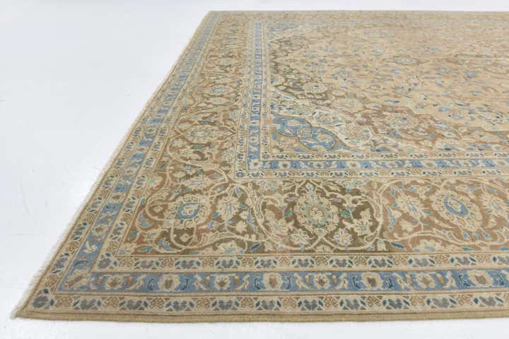 10' x 13' 6 Hand Knotted Ultra Vintage Persian Wool Rug