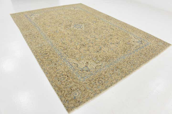8' 8 x 12' 2 Hand Knotted Ultra Vintage Persian Wool Rug