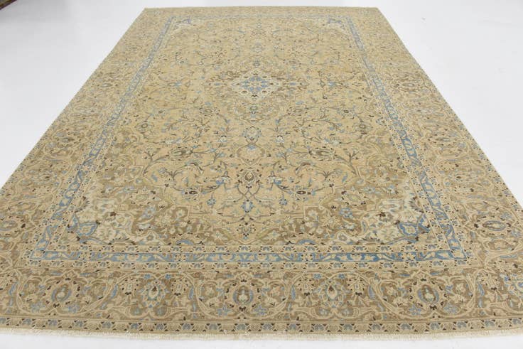 Detail image of 8' 8 x 12' 2 Hand Knotted Ultra Vintage Persian Wool Rug