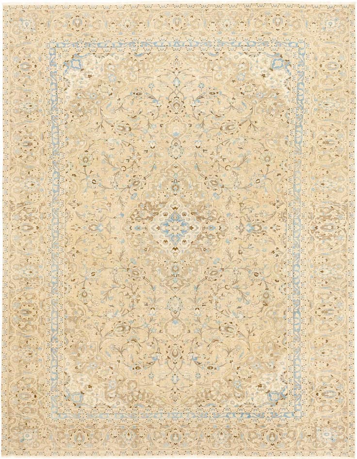 Detail image of 8' 8 x 12' 2 Hand Knotted Ultra Vintage Persian Wool Rug