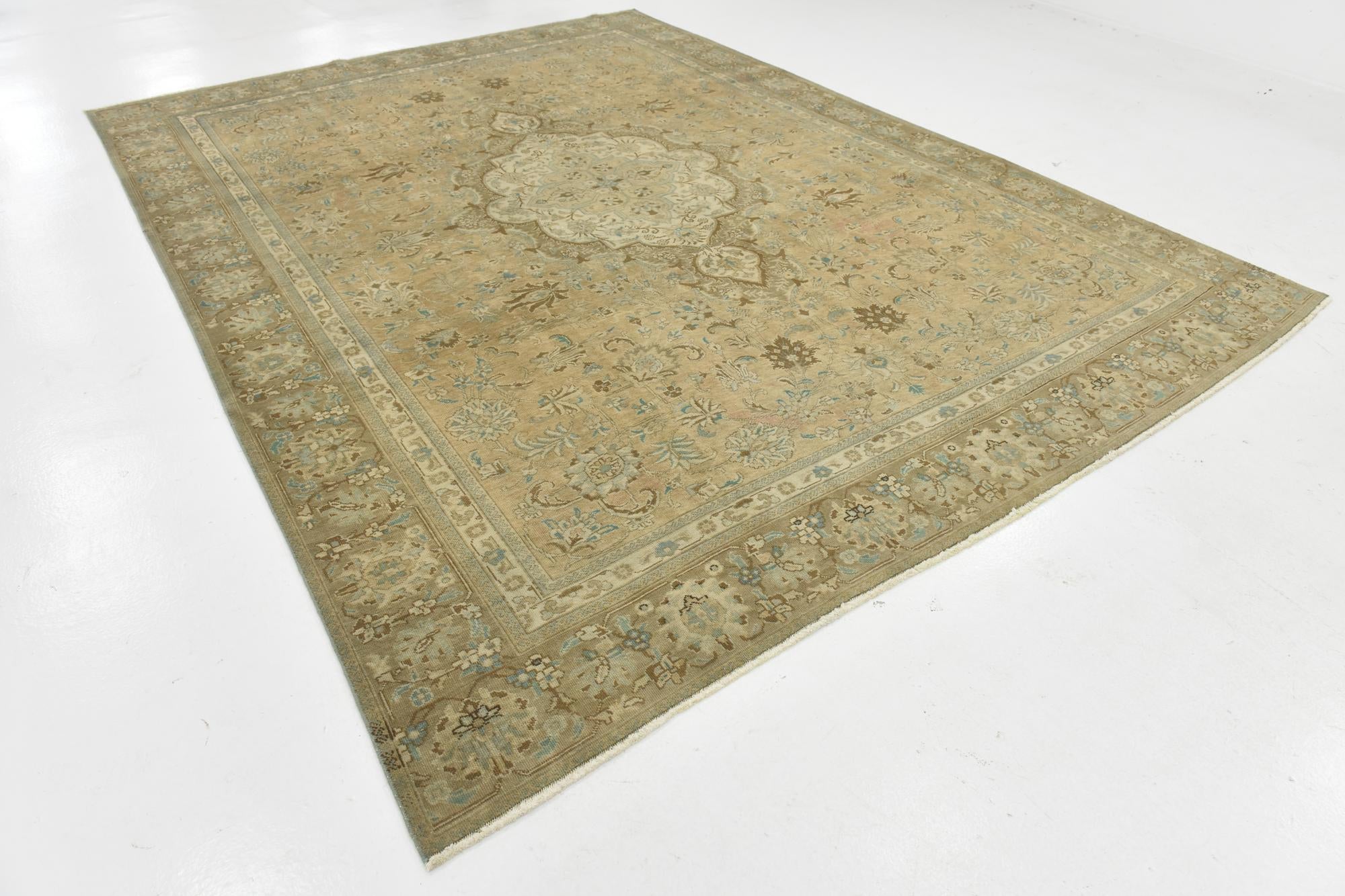 9' 3 x 12' 5 Hand Knotted Ultra Vintage Persian Wool Rug