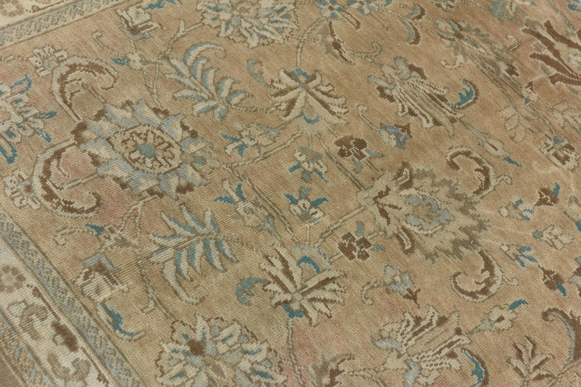 9' 3 x 12' 5 Hand Knotted Ultra Vintage Persian Wool Rug