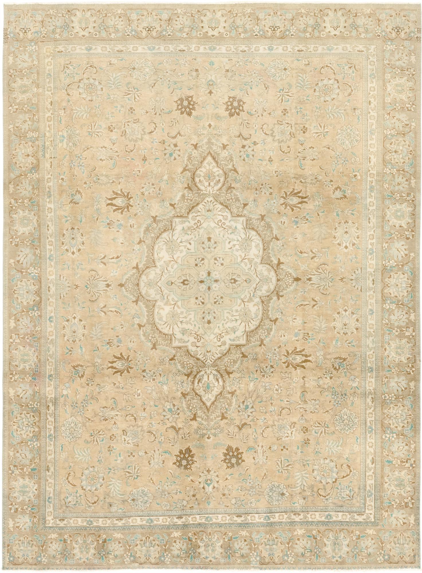 9' 3 x 12' 5 Hand Knotted Ultra Vintage Persian Wool Rug