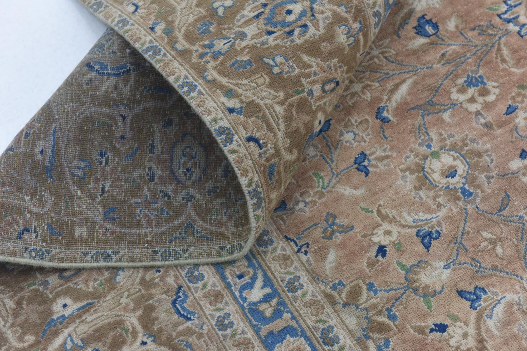 9' x 12' 9 Hand Knotted Ultra Vintage Persian Wool Rug