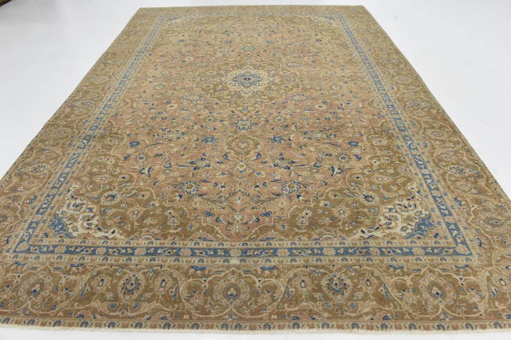 Detail image of 9' x 12' 9 Hand Knotted Ultra Vintage Persian Wool Rug