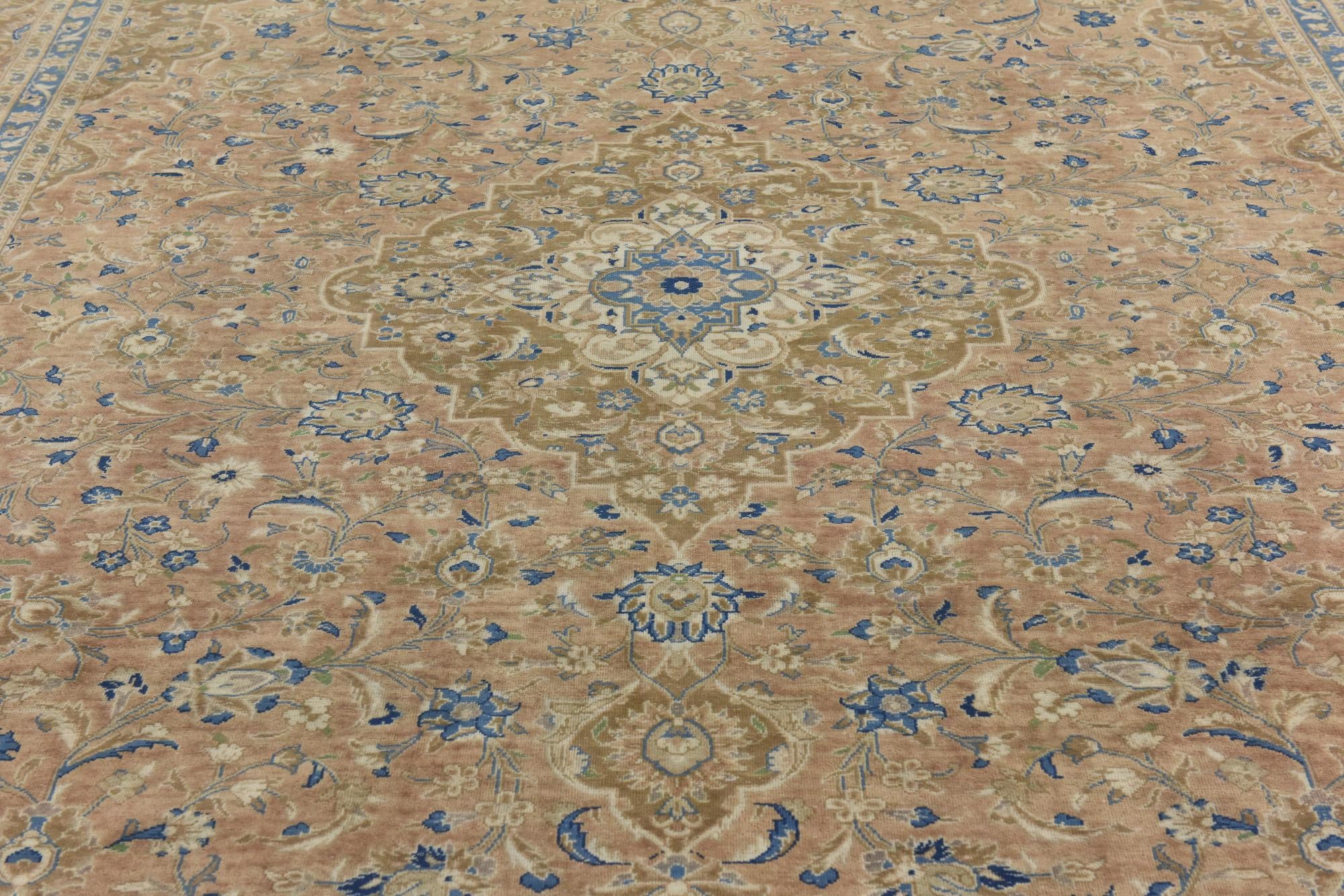 9' x 12' 9 Hand Knotted Ultra Vintage Persian Wool Rug