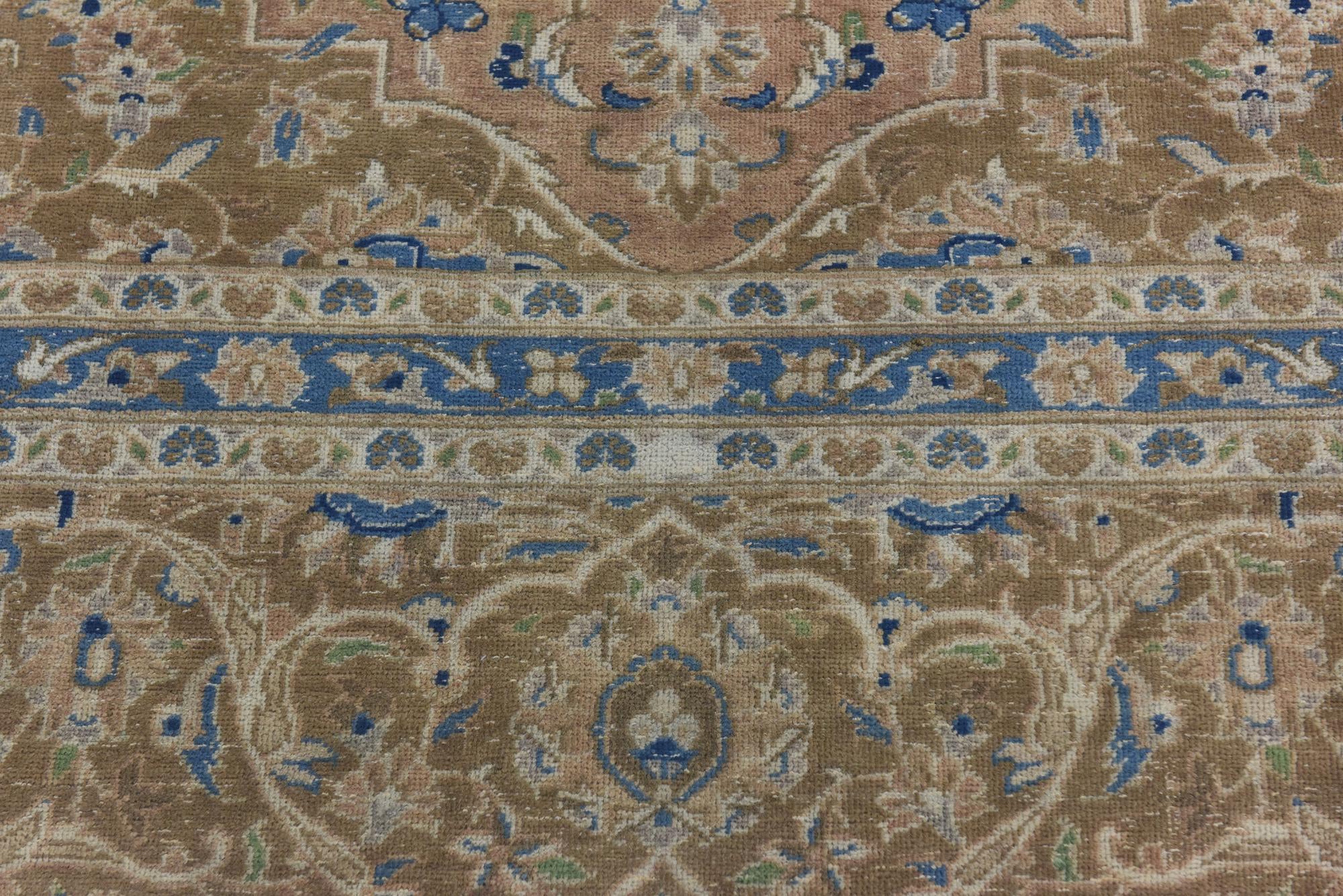 9' x 12' 9 Hand Knotted Ultra Vintage Persian Wool Rug