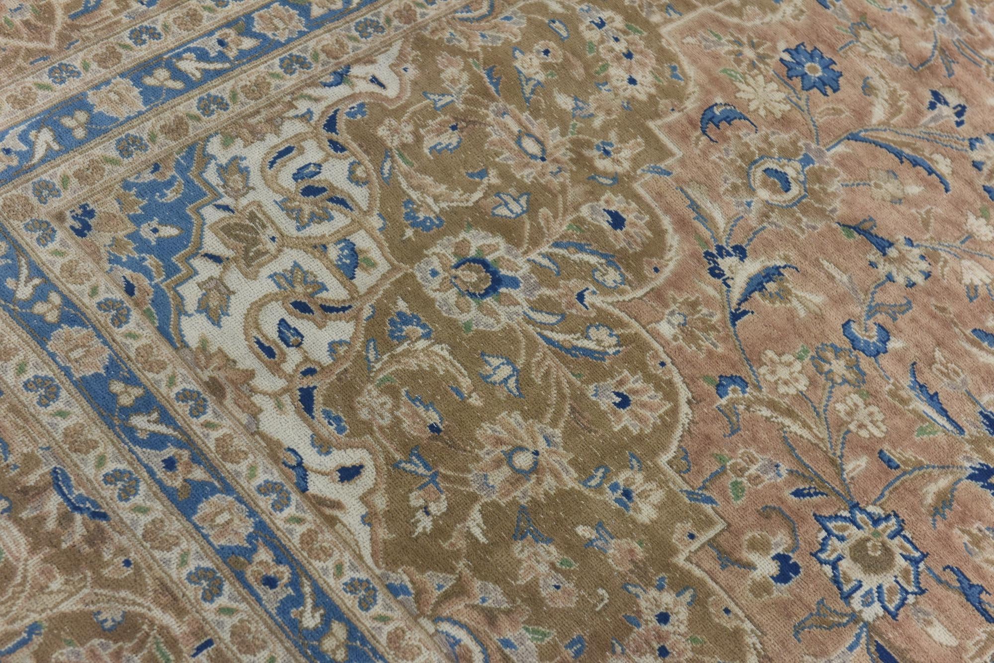 9' x 12' 9 Hand Knotted Ultra Vintage Persian Wool Rug