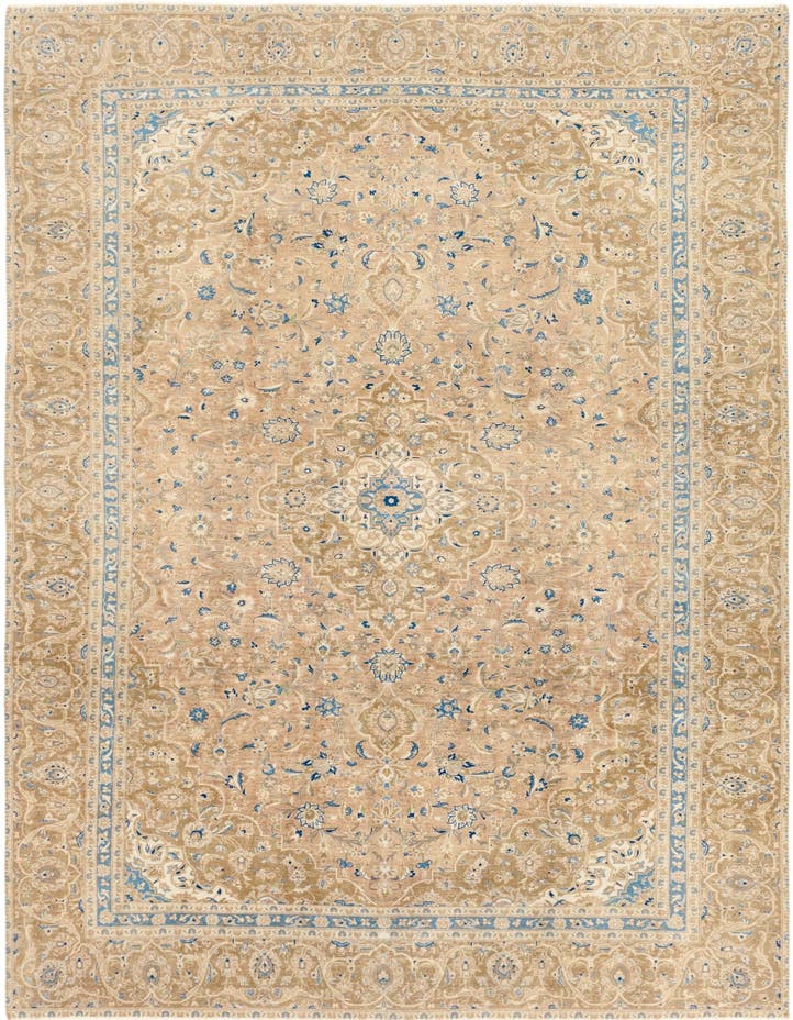 9' x 12' 9  Hand Knotted Ultra Vintage Persian W...