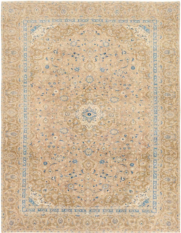 Detail image of 9' x 12' 9 Hand Knotted Ultra Vintage Persian Wool Rug