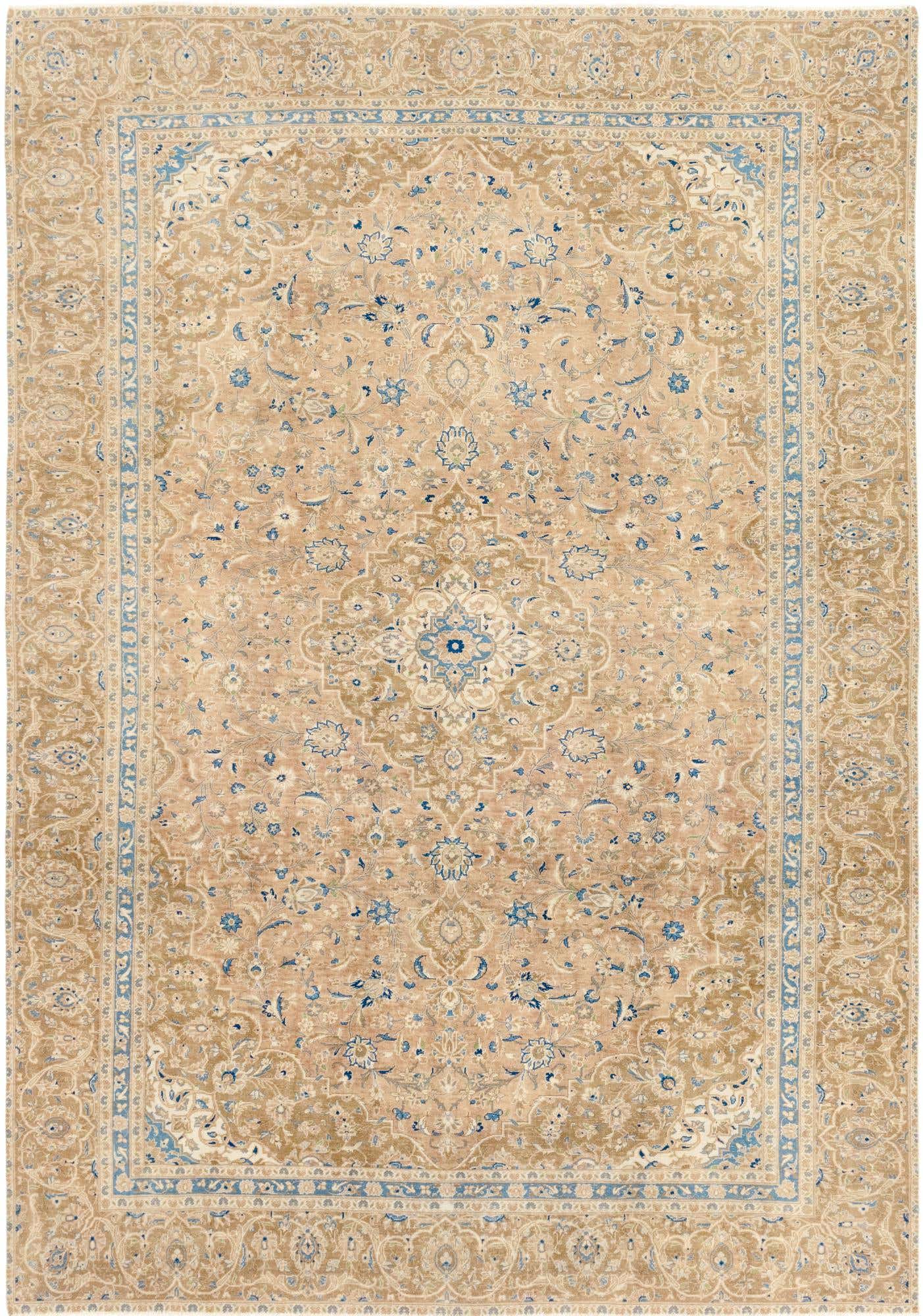 9' x 12' 9 Hand Knotted Ultra Vintage Persian Wool Rug