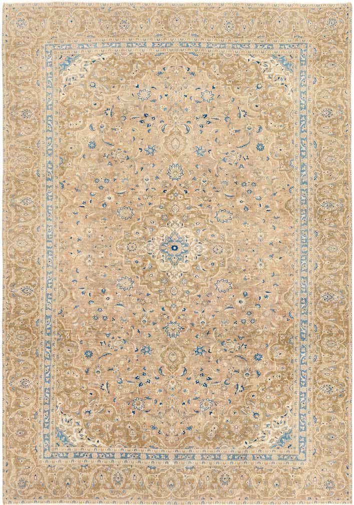 9' x 12' 9 Hand Knotted Ultra Vintage Persian Wool Rug