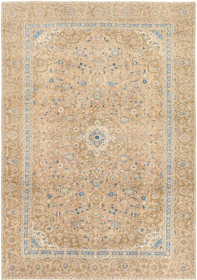 Detail image of 9' x 12' 9 Hand Knotted Ultra Vintage Persian Wool Rug