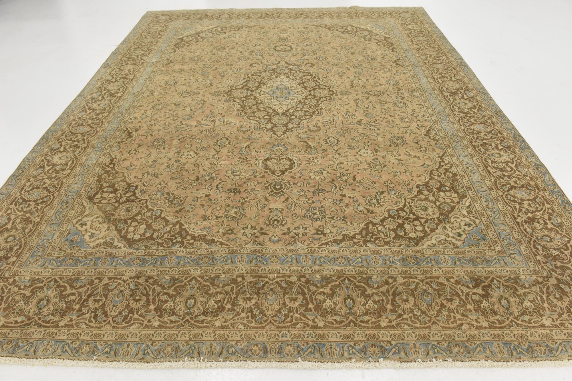 285cm x 370cm anudado a mano Ultra Vintage Alfombra Persa Lana