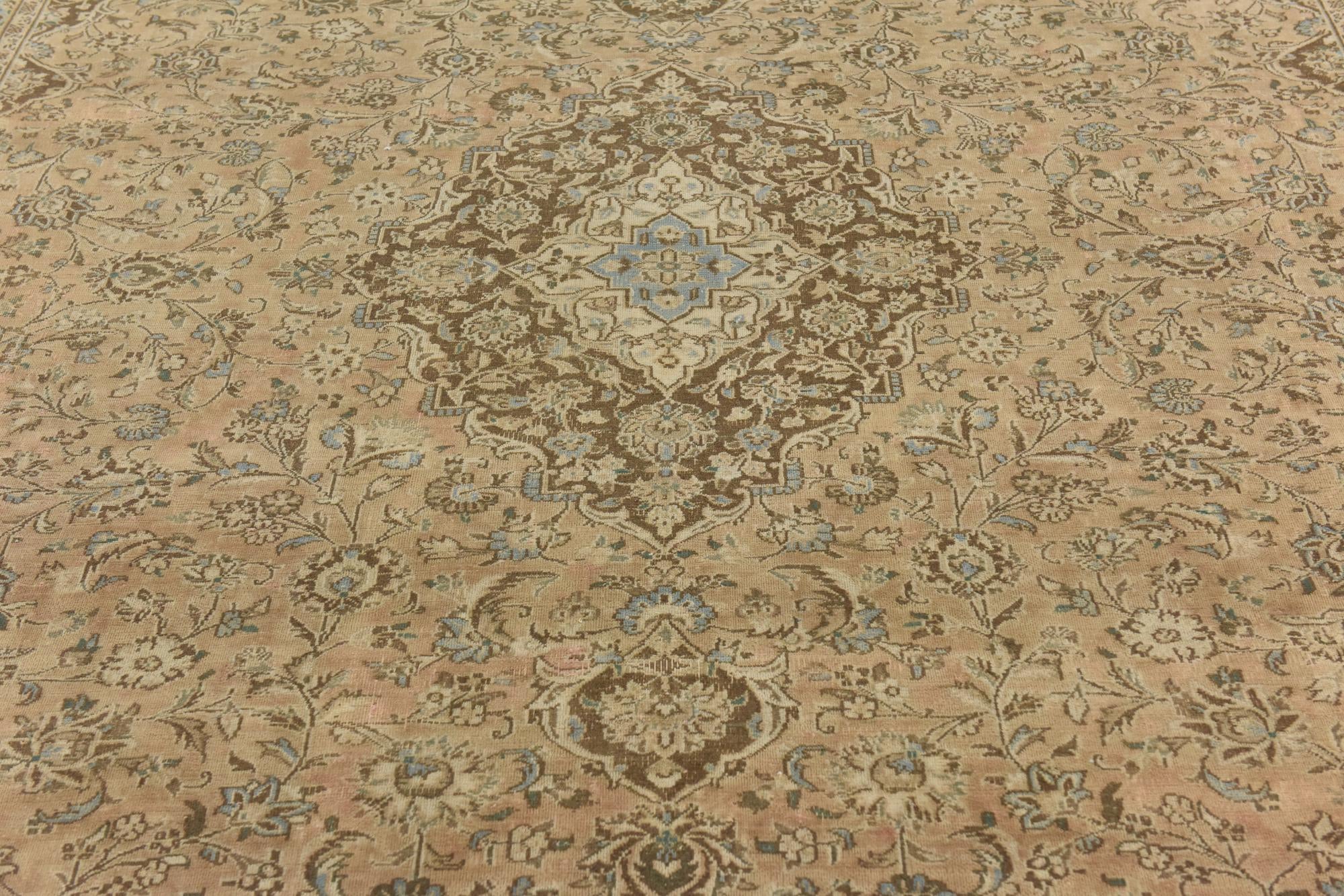 285cm x 370cm anudado a mano Ultra Vintage Alfombra Persa Lana