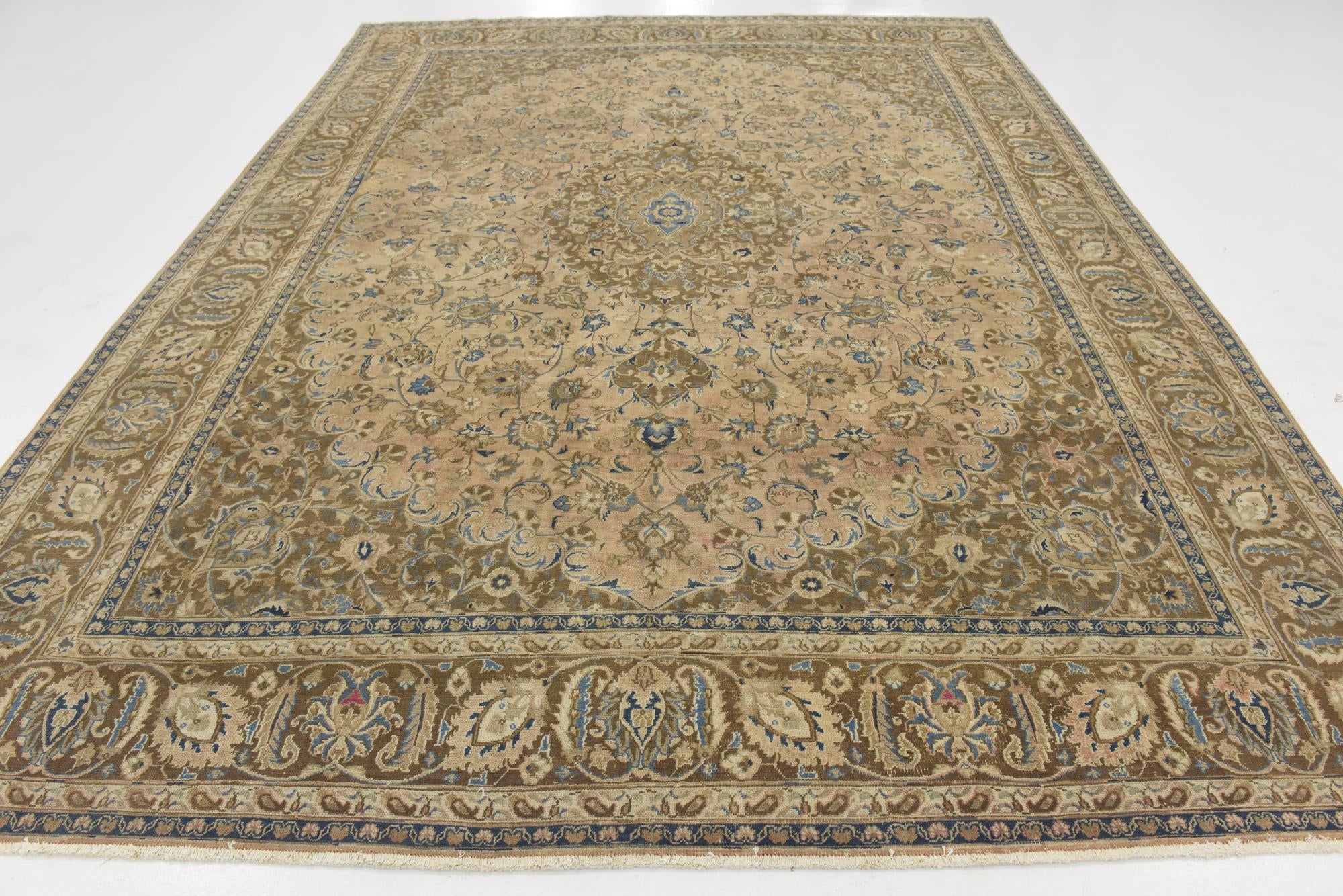 9' 4 x 12' 7 Hand Knotted Ultra Vintage Persian Wool Rug