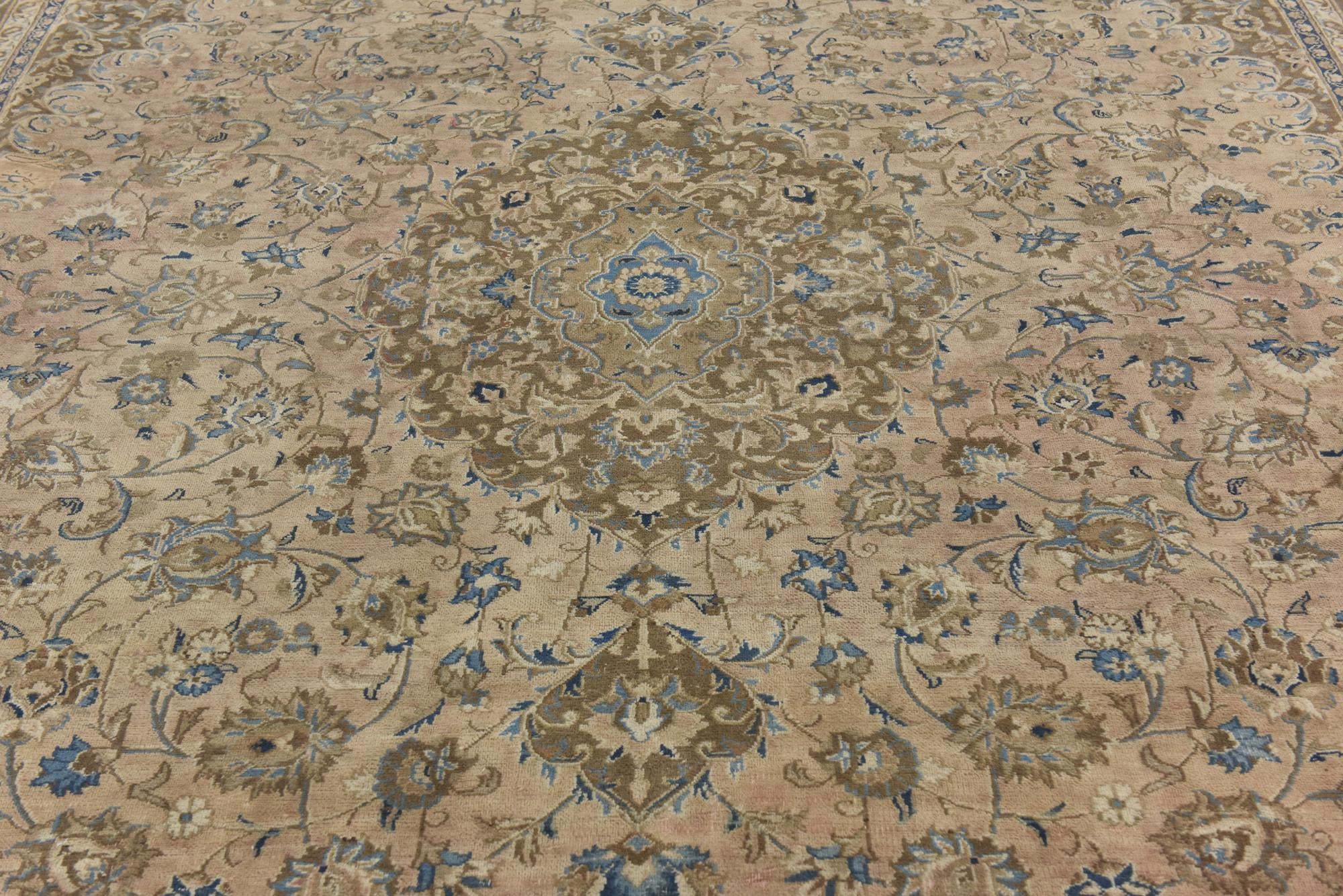 9' 4 x 12' 7 Hand Knotted Ultra Vintage Persian Wool Rug