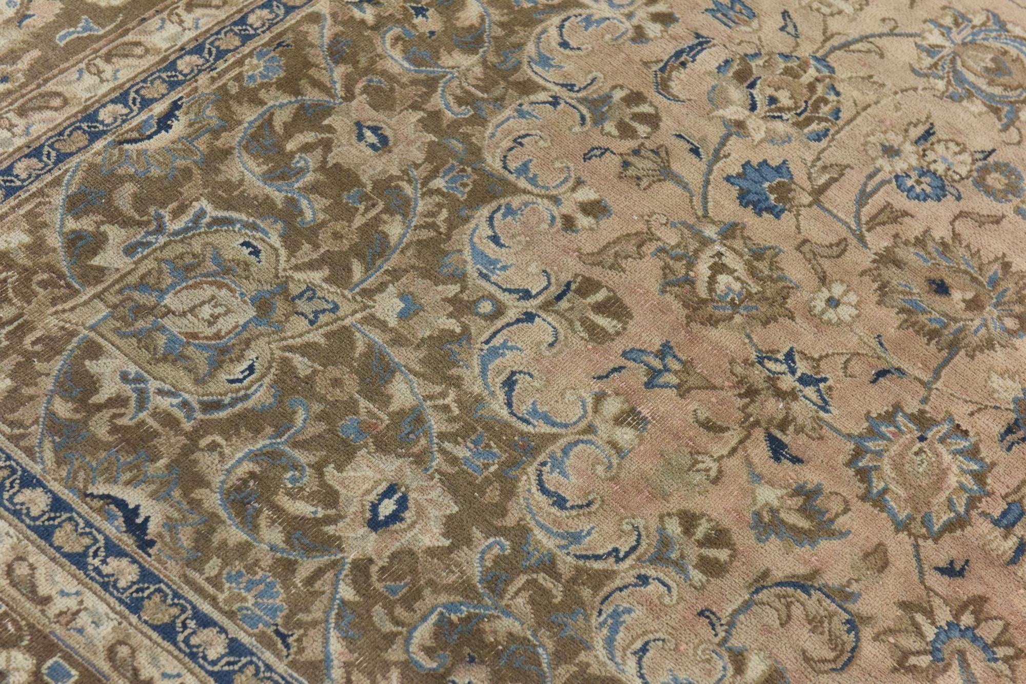 9' 4 x 12' 7 Hand Knotted Ultra Vintage Persian Wool Rug