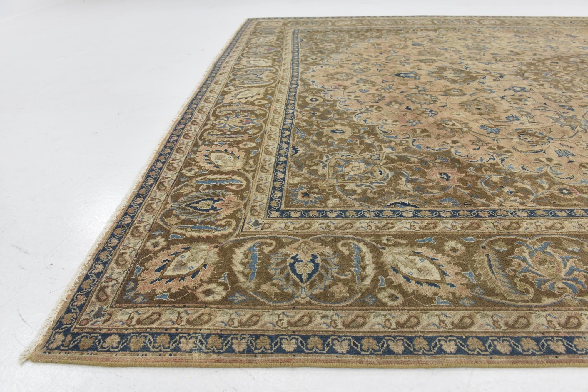 9' 4 x 12' 7 Hand Knotted Ultra Vintage Persian Wool Rug