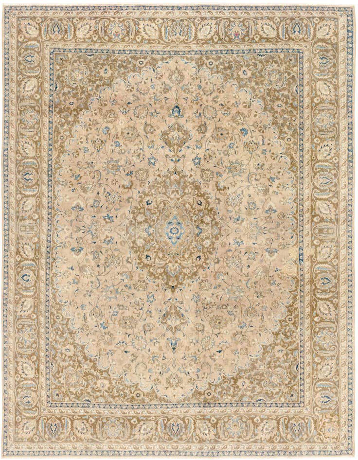 Detail image of 9' 4 x 12' 7 Hand Knotted Ultra Vintage Persian Wool Rug